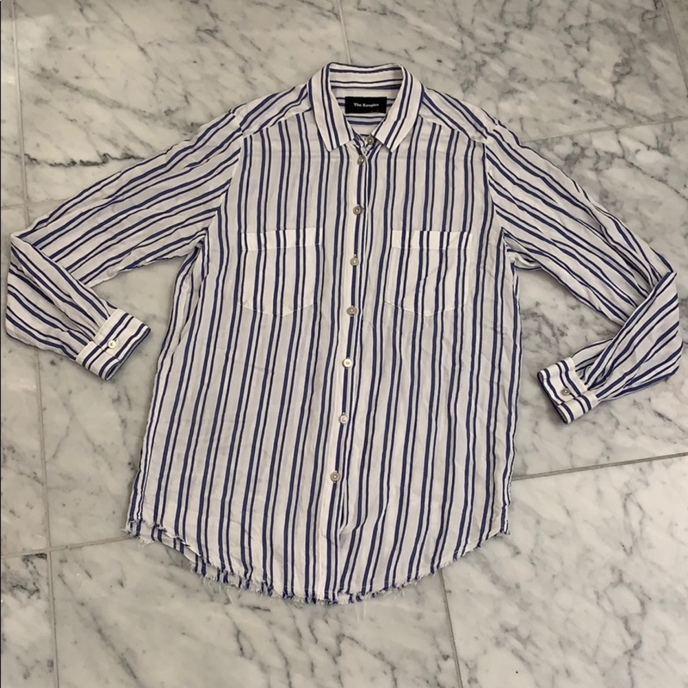 The Kooples blue striped shirt